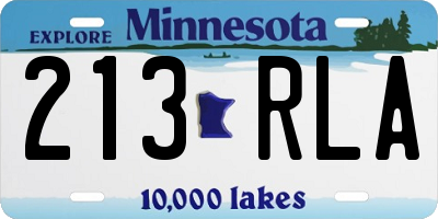 MN license plate 213RLA