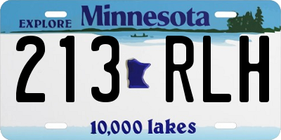 MN license plate 213RLH