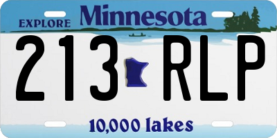 MN license plate 213RLP