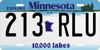 MN license plate 213RLU