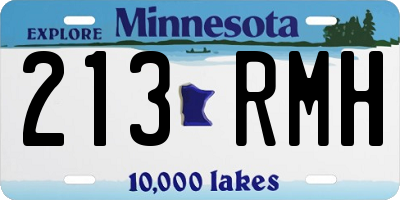 MN license plate 213RMH