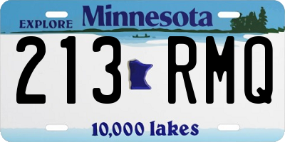 MN license plate 213RMQ