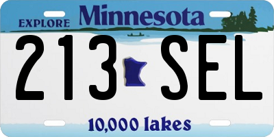 MN license plate 213SEL