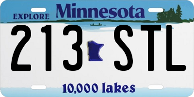 MN license plate 213STL
