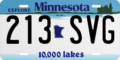 MN license plate 213SVG