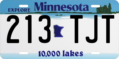 MN license plate 213TJT