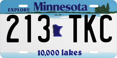MN license plate 213TKC