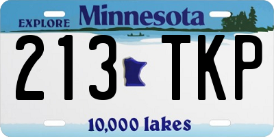 MN license plate 213TKP