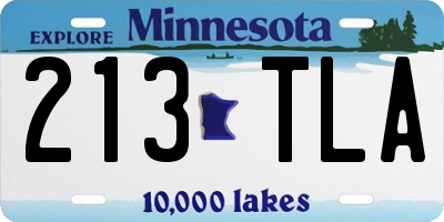 MN license plate 213TLA