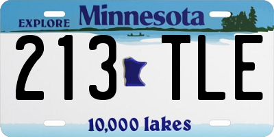 MN license plate 213TLE