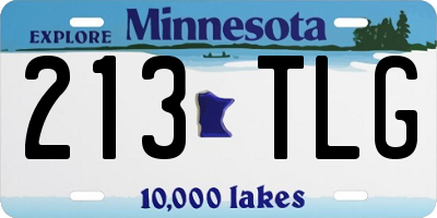 MN license plate 213TLG
