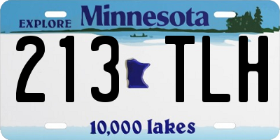 MN license plate 213TLH