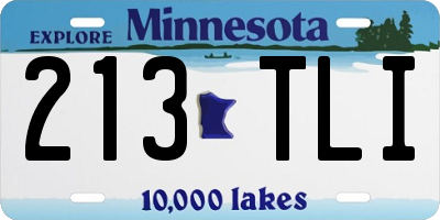 MN license plate 213TLI