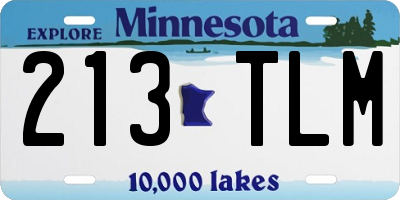 MN license plate 213TLM