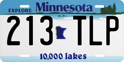 MN license plate 213TLP