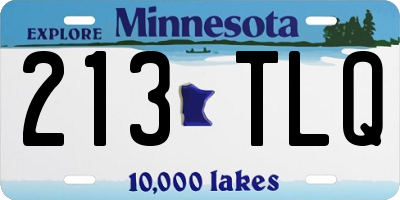 MN license plate 213TLQ