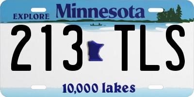 MN license plate 213TLS