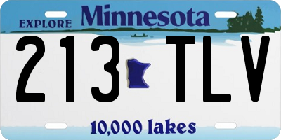 MN license plate 213TLV