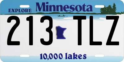MN license plate 213TLZ