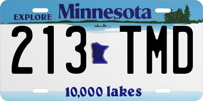 MN license plate 213TMD