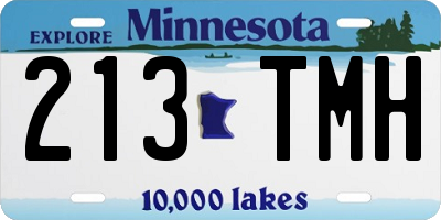 MN license plate 213TMH