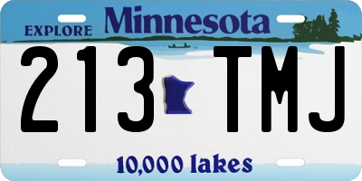 MN license plate 213TMJ