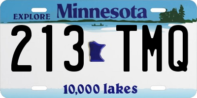 MN license plate 213TMQ