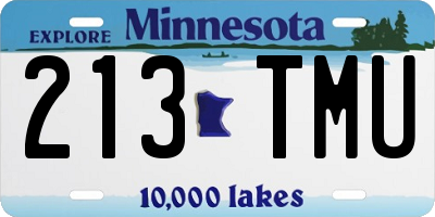 MN license plate 213TMU