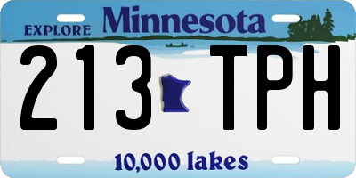 MN license plate 213TPH