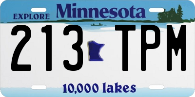 MN license plate 213TPM