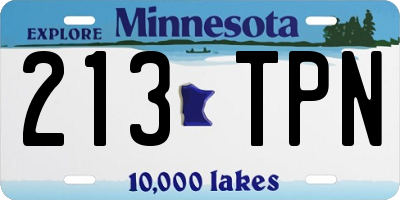 MN license plate 213TPN