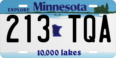 MN license plate 213TQA