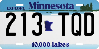 MN license plate 213TQD