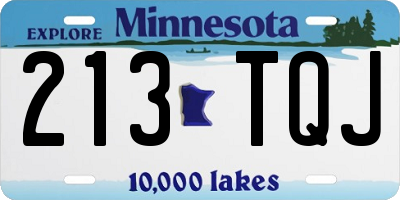 MN license plate 213TQJ