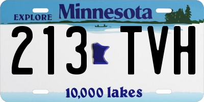 MN license plate 213TVH