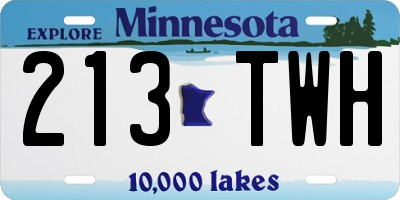 MN license plate 213TWH