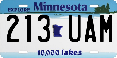 MN license plate 213UAM