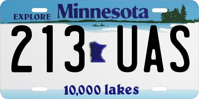 MN license plate 213UAS