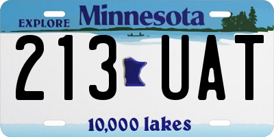 MN license plate 213UAT