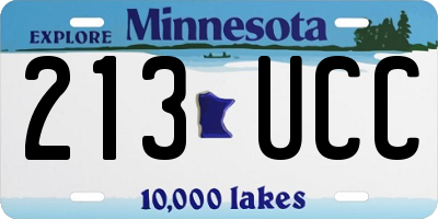 MN license plate 213UCC