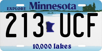 MN license plate 213UCF