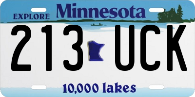 MN license plate 213UCK