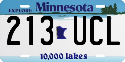 MN license plate 213UCL