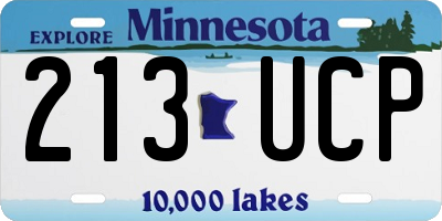 MN license plate 213UCP