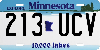 MN license plate 213UCV