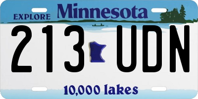 MN license plate 213UDN