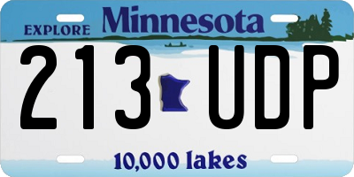 MN license plate 213UDP