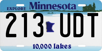 MN license plate 213UDT