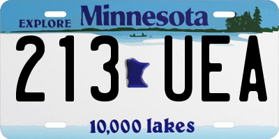 MN license plate 213UEA
