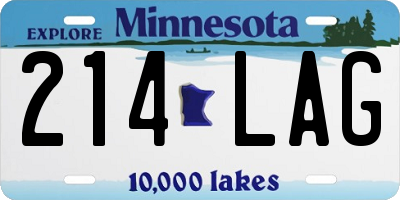 MN license plate 214LAG